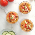 a table with bowls of food